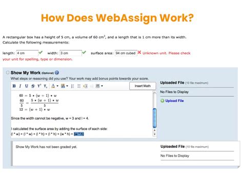 If your answer contains one or more syntax errors that prevent <b>WebAssign</b> from being able to grade it, <b>WebAssign</b> displays the message Your answer <b>cannot be understood</b> or graded. . Does webassign track tabs